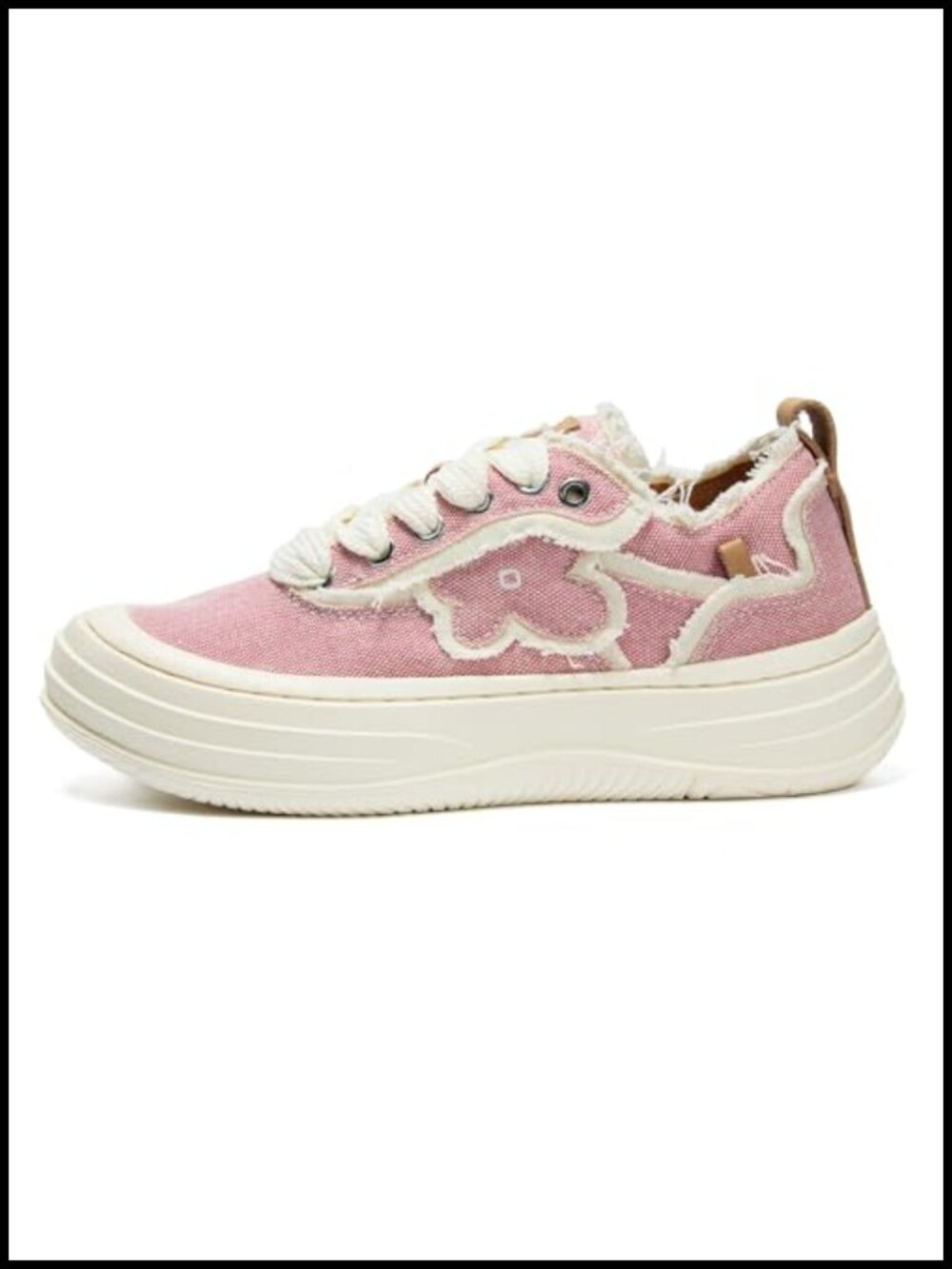 Retro Ribbon Lace-Up Sneakers with Memory Foam Insole - Picture 3 of 6